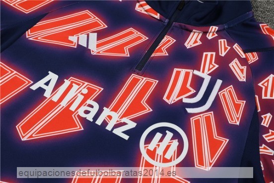 Nuevo Conjunto Completo Sudadera Entrenamiento Niños Juventus 23/24 Rosa Azul Marino Baratas